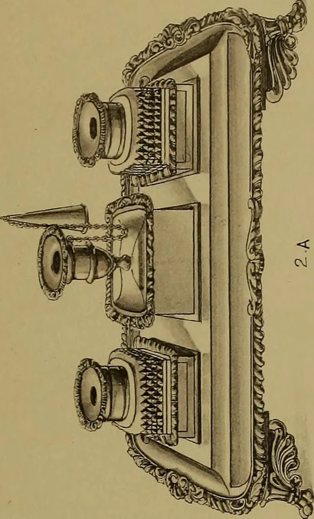 An illustration from The values of old English silver and Sheffeld plate, from the xvth to the xixth centuries, 1906, leaf 392