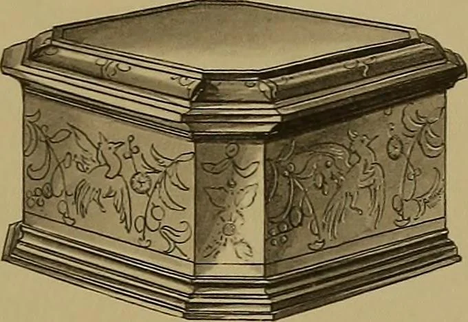 An illustration from The values of old English silver and Sheffeld plate, from the xvth to the xixth centuries, 1906, leaf 396