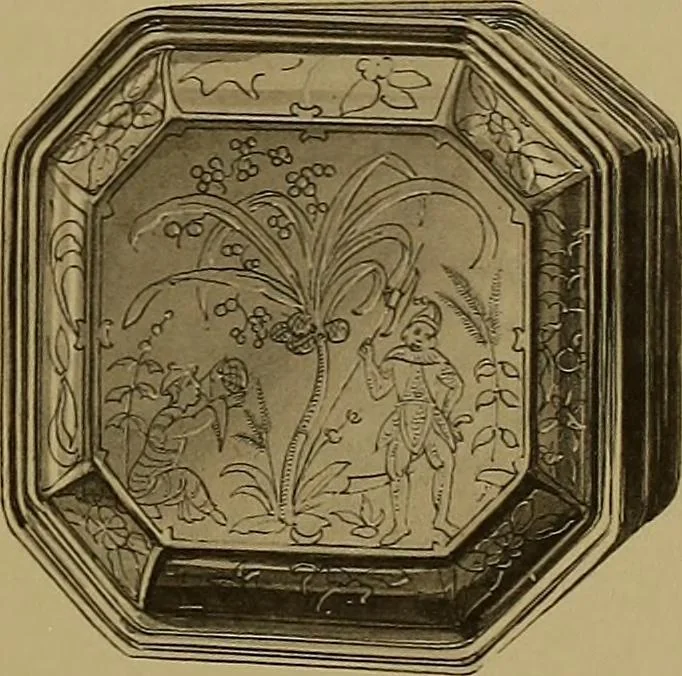 An illustration from The values of old English silver and Sheffeld plate, from the xvth to the xixth centuries, 1906, leaf 396
