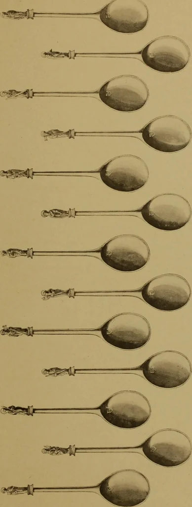 An illustration from The values of old English silver and Sheffeld plate, from the xvth to the xixth centuries, 1906, leaf 48