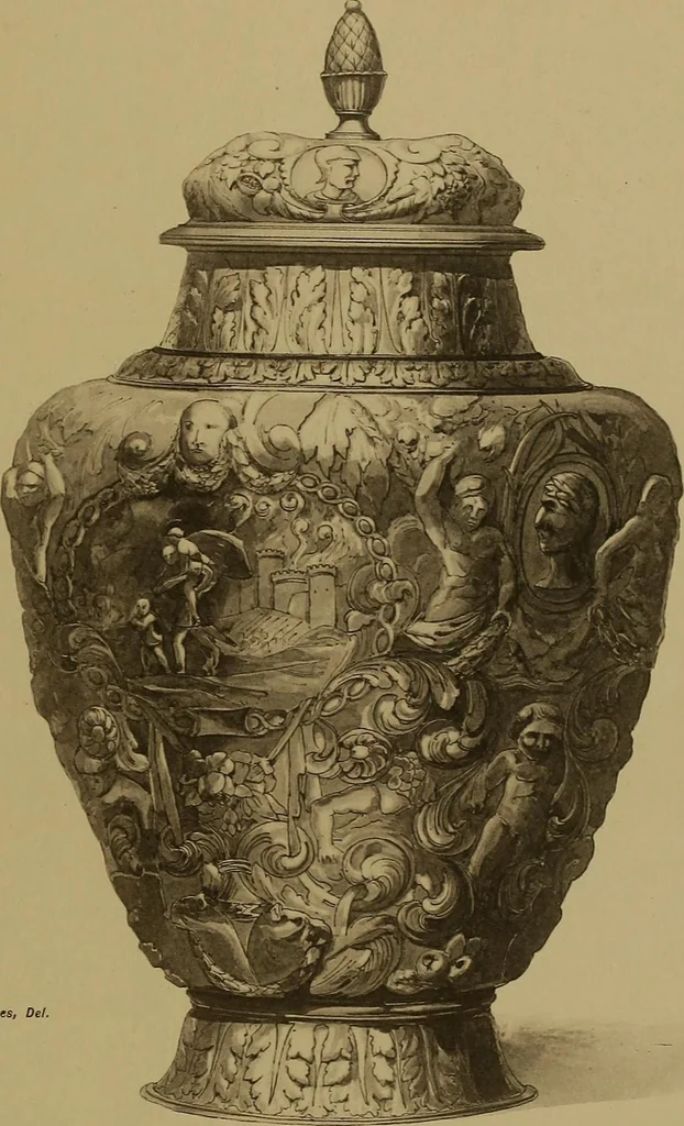 An illustration from The values of old English silver and Sheffeld plate, from the xvth to the xixth centuries, 1906, leaf 64