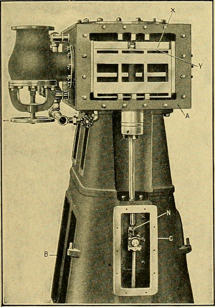 An illustration from Valve setting: simple methods of setting the plain slide valve. Meyer cut-off. Corliss. and poppet types, 1908, leaf 148