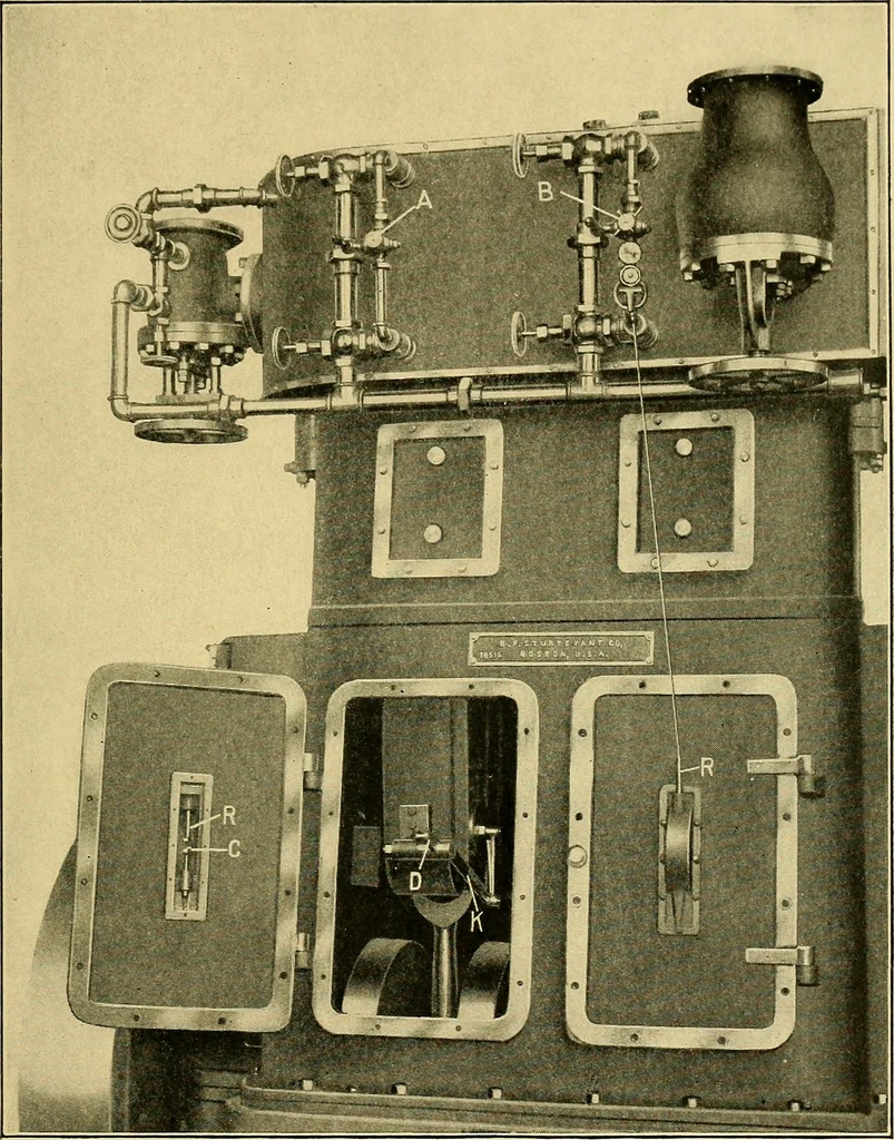 An illustration from Valve setting: simple methods of setting the plain slide valve. Meyer cut-off. Corliss. and poppet types, 1908, leaf 152