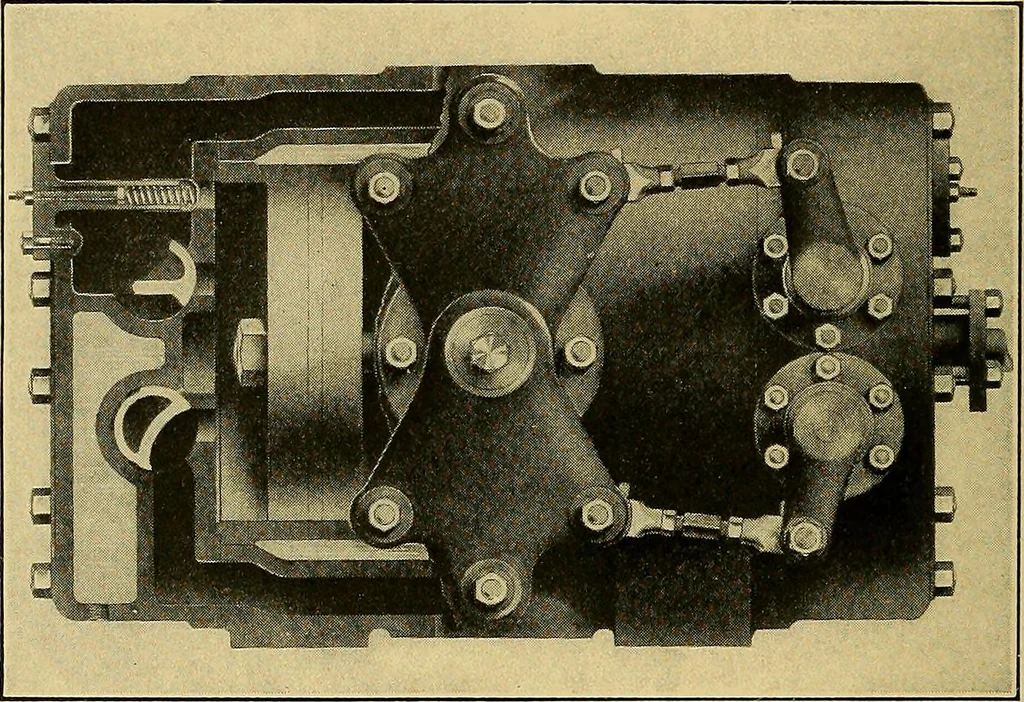 An illustration from Valve setting: simple methods of setting the plain slide valve. Meyer cut-off. Corliss. and poppet types, 1908, leaf 209