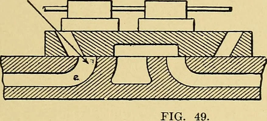 An illustration from Valve setting: simple methods of setting the plain slide valve. Meyer cut-off. Corliss. and poppet types, 1908, leaf 56