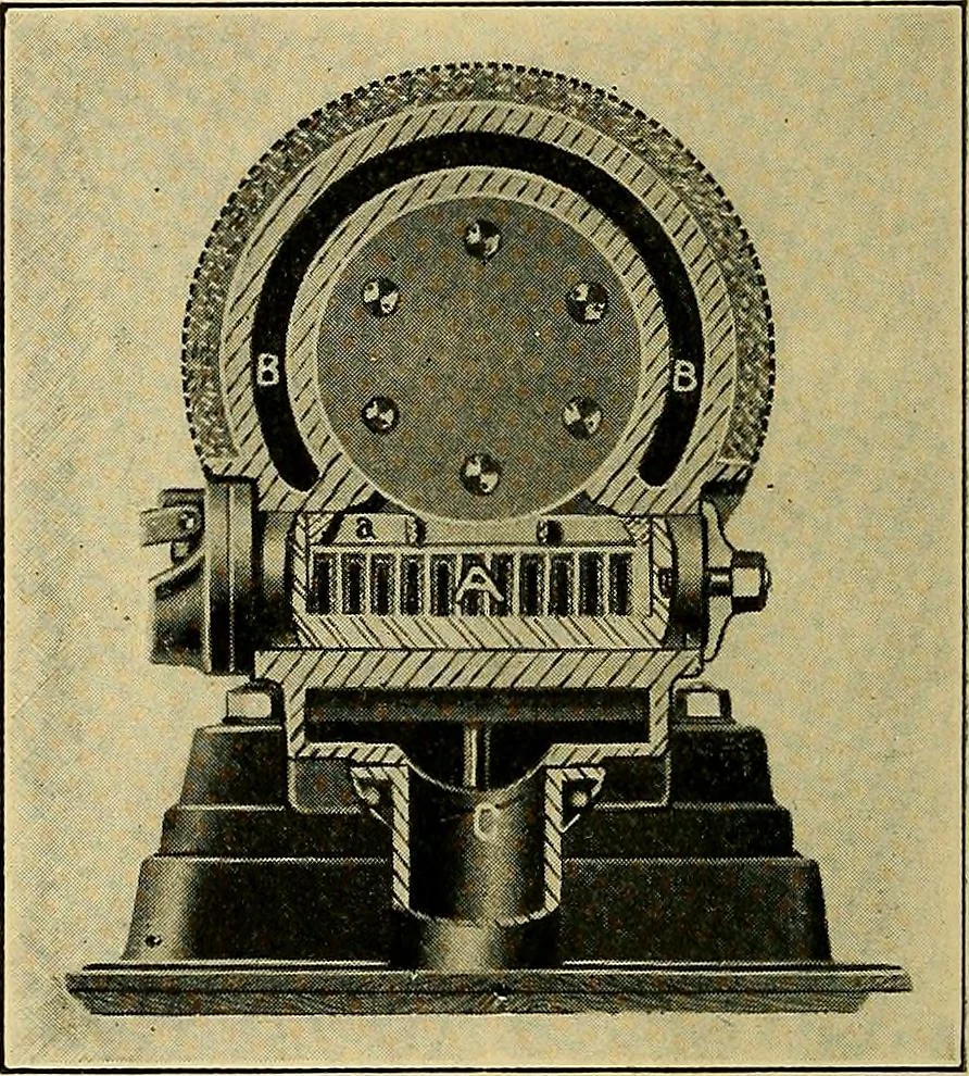 An illustration from Valve setting: simple methods of setting the plain slide valve. Meyer cut-off. Corliss. and poppet types, 1908, leaf 75