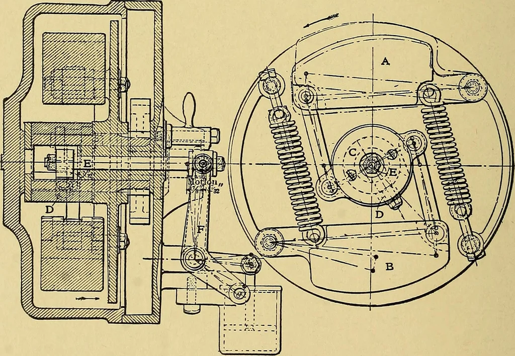 An illustration from Valve setting: simple methods of setting the plain slide valve. Meyer cut-off. Corliss. and poppet types, 1908, leaf 89