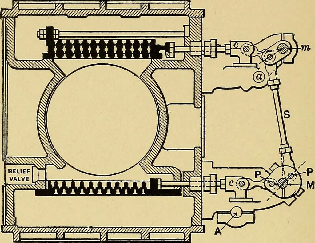 An illustration from Valve setting: simple methods of setting the plain slide valve. Meyer cut-off. Corliss. and poppet types, 1908, leaf 97