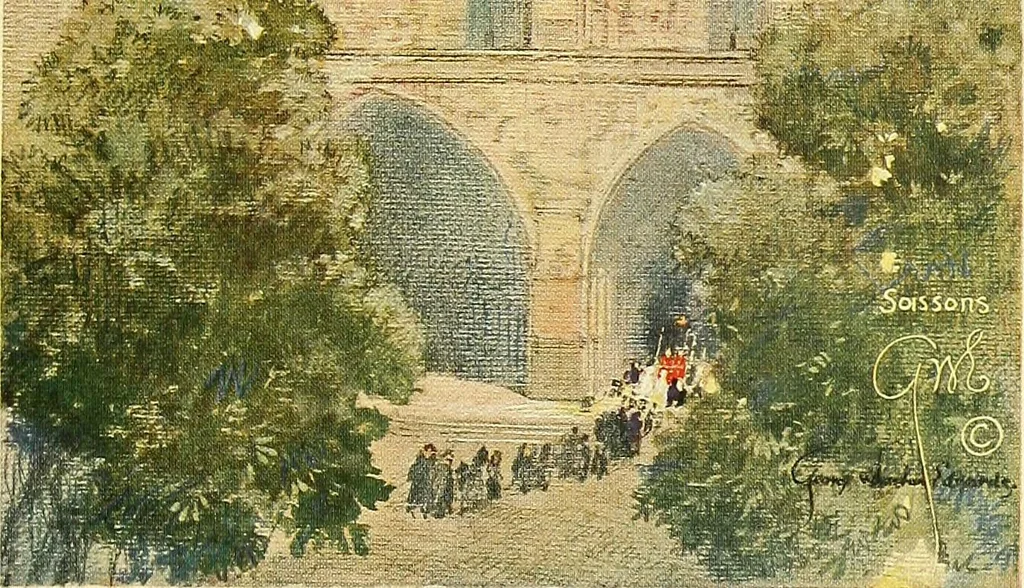 An illustration from Vanished halls and cathedrals of France, 1917, leaf 154