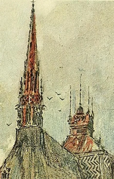 An illustration from Vanished halls and cathedrals of France, 1917, leaf 308