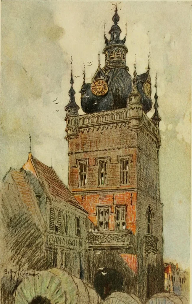 An illustration from Vanished towers and chimes of Flanders, 1916, leaf 154