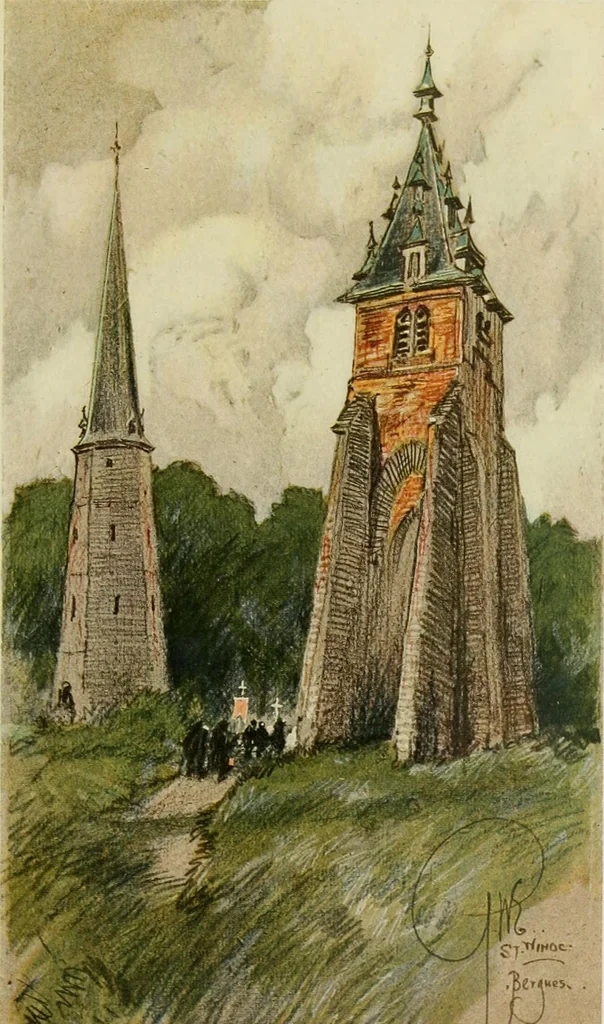 An illustration from Vanished towers and chimes of Flanders, 1916, leaf 164