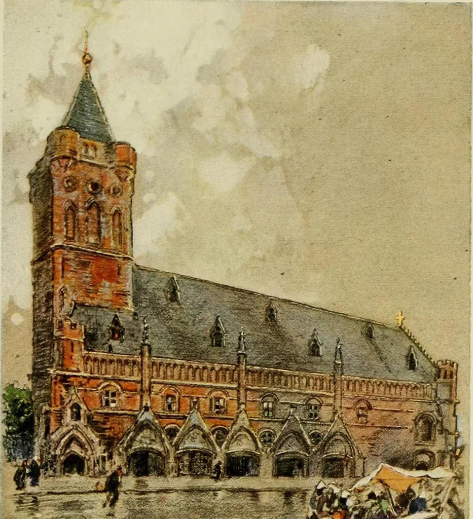 An illustration from Vanished towers and chimes of Flanders, 1916, leaf 180