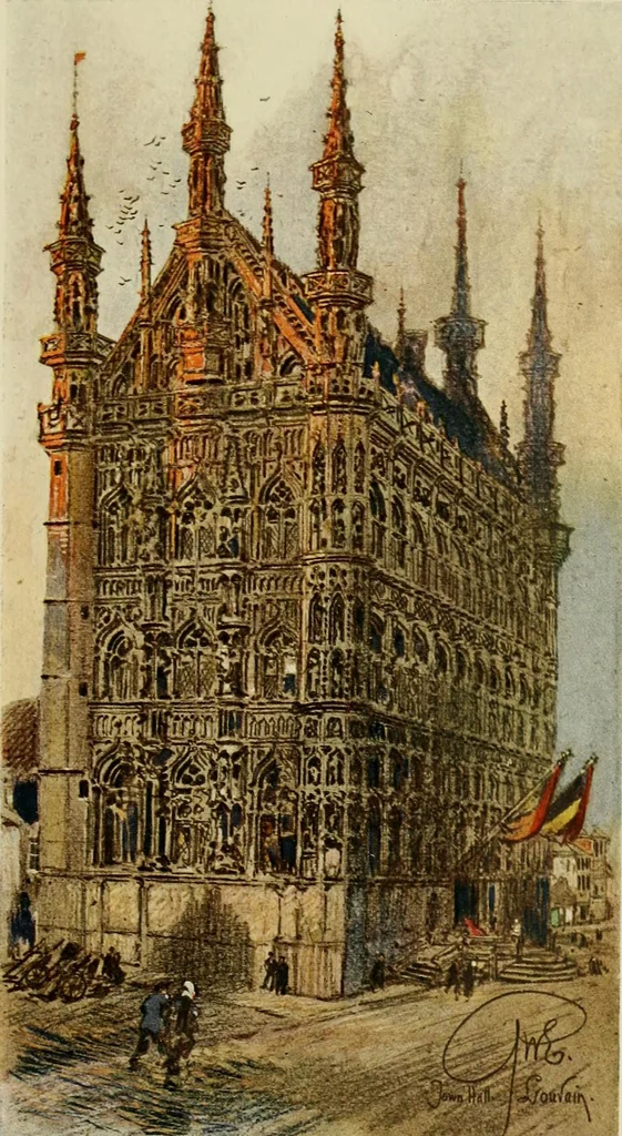 An illustration from Vanished towers and chimes of Flanders, 1916, leaf 256