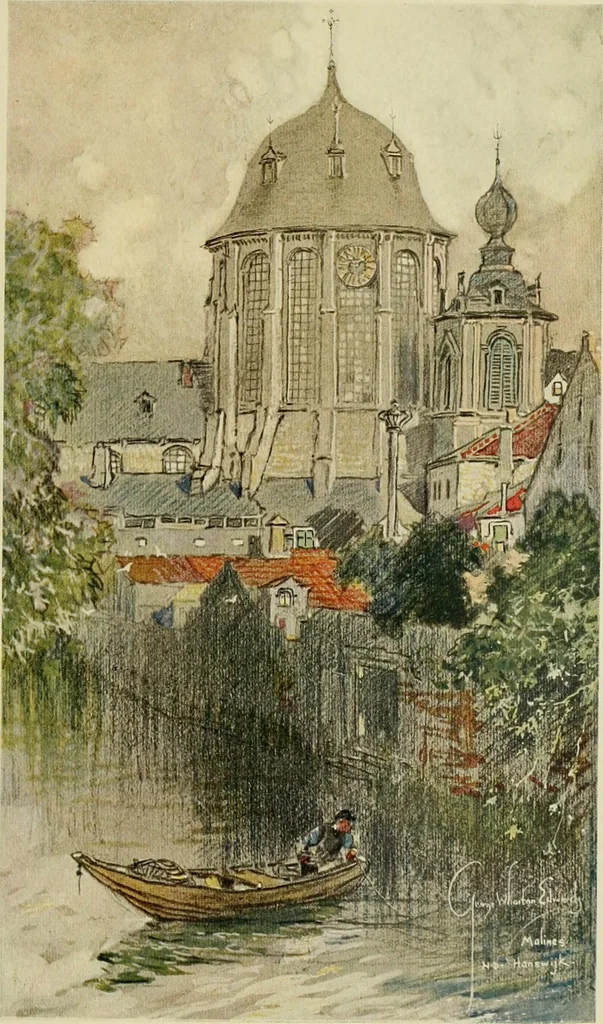 An illustration from Vanished towers and chimes of Flanders, 1916, leaf 316