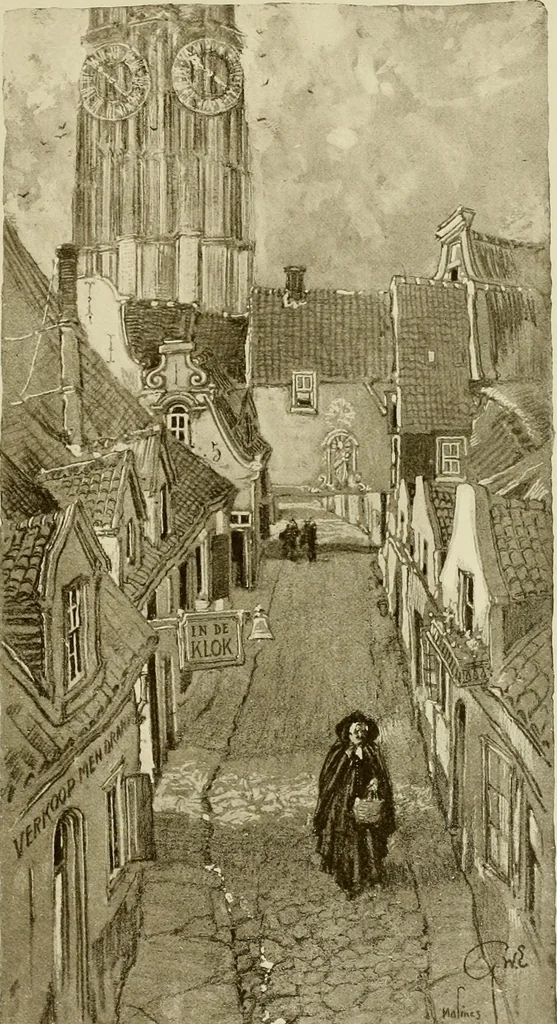 An illustration from Vanished towers and chimes of Flanders, 1916, leaf 40