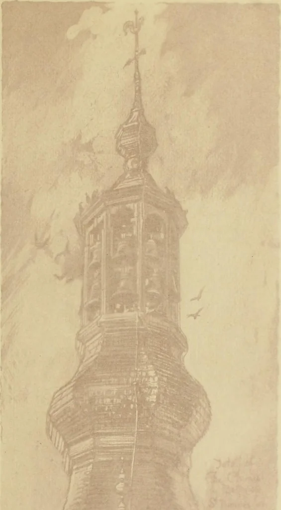 An illustration from Vanished towers and chimes of Flanders, 1916, leaf 70