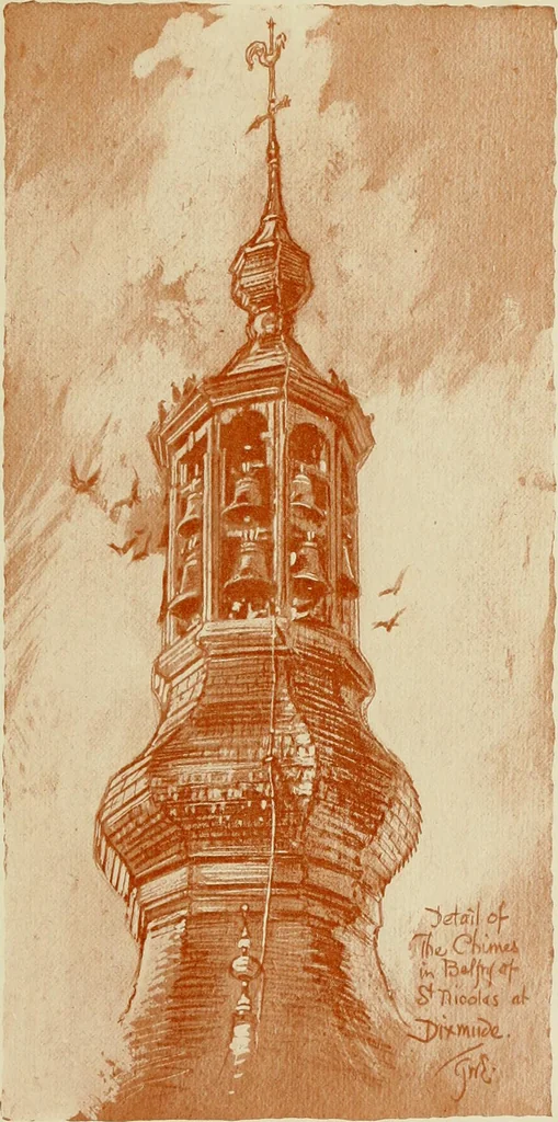 An illustration from Vanished towers and chimes of Flanders, 1916, leaf 72