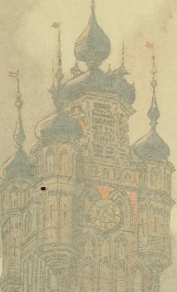 An illustration from Vanished towers and chimes of Flanders, 1916, leaf 78