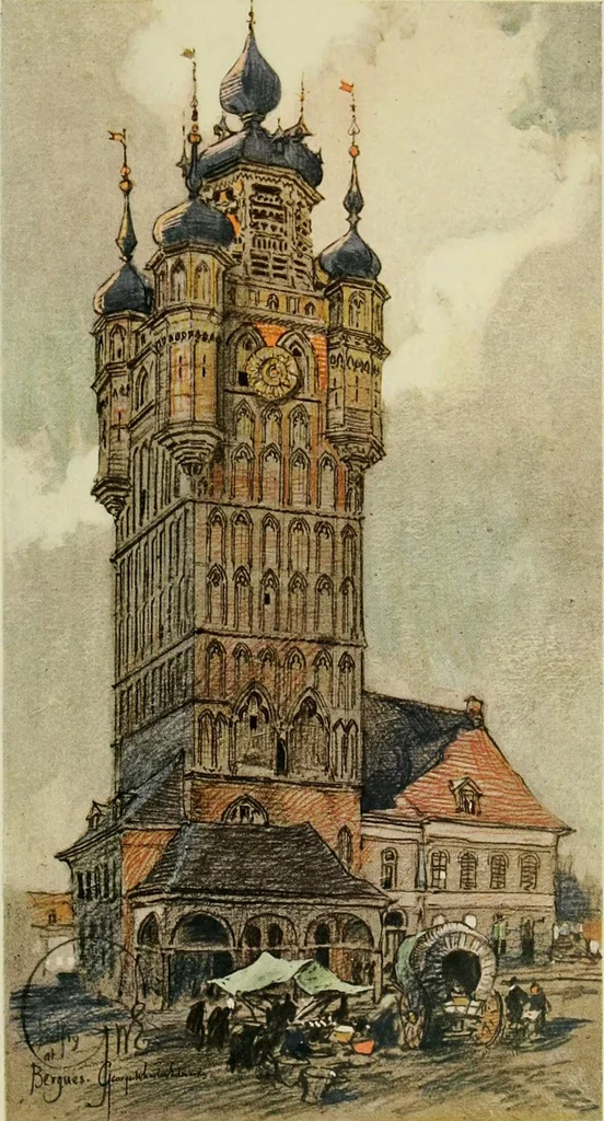 An illustration from Vanished towers and chimes of Flanders, 1916, leaf 80