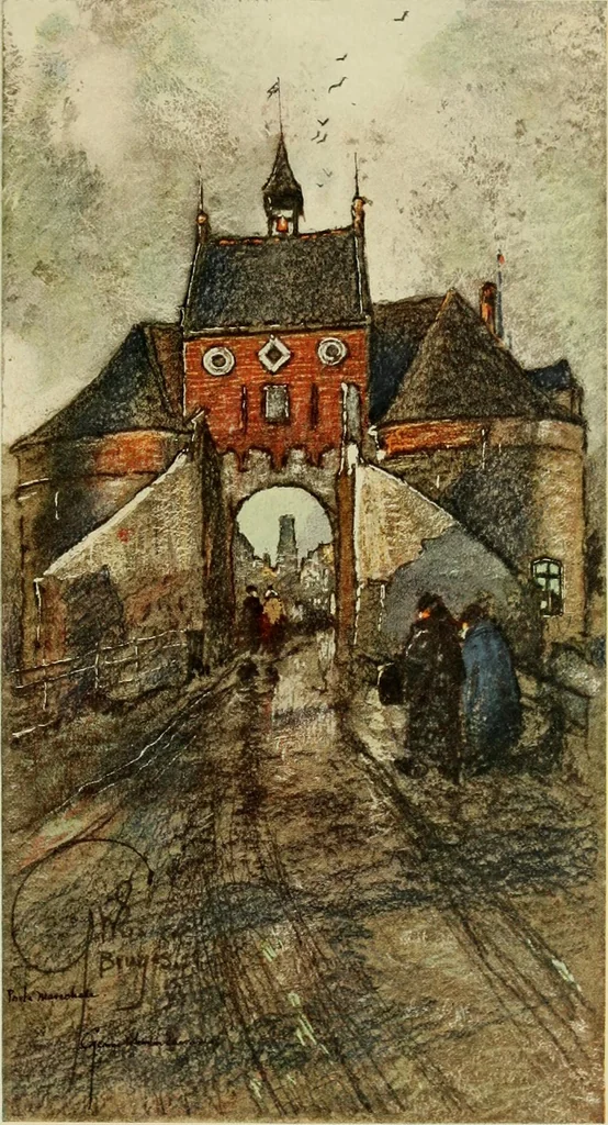 An illustration from Vanished towers and chimes of Flanders, 1916, leaf 88