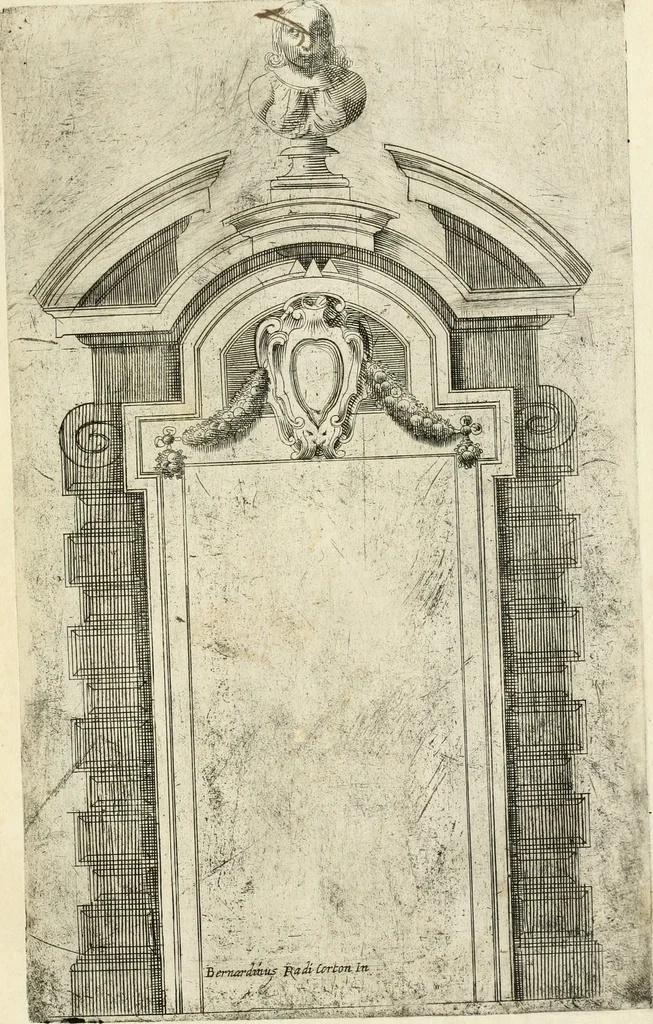 An illustration from Vari disegni de arghitettura ornati de porte, 1619, leaf 54