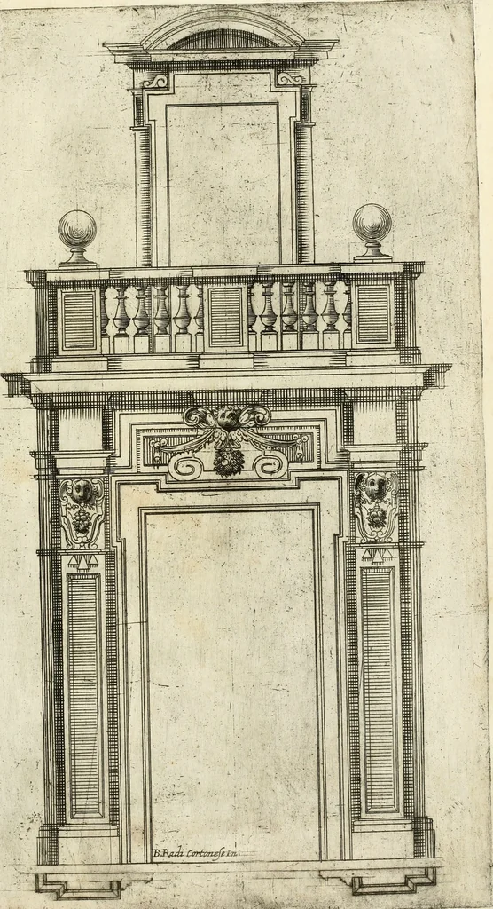 An illustration from Vari disegni de arghitettura ornati de porte, 1619, leaf 58