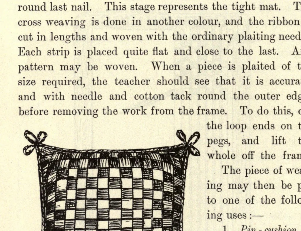 An illustration from Varied occupations in weaving, 1901, leaf 88