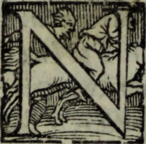 An illustration from Varii componimenti di M. Hort. Lando, nvovamenti venvti in lvce : Quesiti amorosi, con le risposte. Dialogo intitolato Ulisse. Ragionamento occorso tra un cavalliere, & un'huomo soletario. Alcune novelle. Alcune favole. Alcuni scroppoli, che sogliono occorrere nella cottidiana nostra lingua, 1552, leaf 267