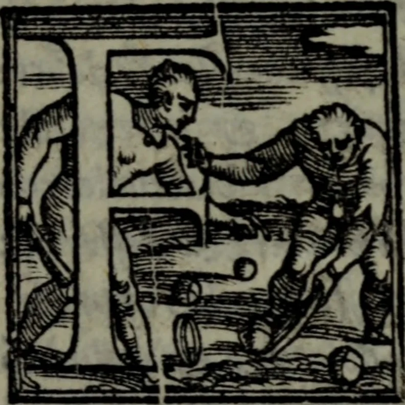An illustration from Varii componimenti di M. Hort. Lando, nvovamenti venvti in lvce : Quesiti amorosi, con le risposte. Dialogo intitolato Ulisse. Ragionamento occorso tra un cavalliere, & un'huomo soletario. Alcune novelle. Alcune favole. Alcuni scroppoli, che sogliono occorrere nella cottidiana nostra lingua, 1552, leaf 284