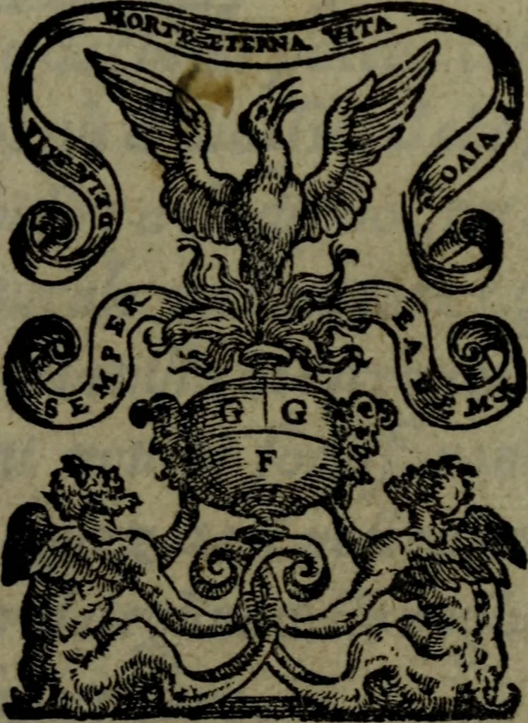 An illustration from Varii componimenti di M. Hort. Lando, nvovamenti venvti in lvce : Quesiti amorosi, con le risposte. Dialogo intitolato Ulisse. Ragionamento occorso tra un cavalliere, & un'huomo soletario. Alcune novelle. Alcune favole. Alcuni scroppoli, che sogliono occorrere nella cottidiana nostra lingua, 1552, leaf 8