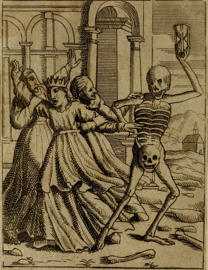 An illustration from Varii, e veri ritratti della morte : disegnati in immagini, ed espressi in essempij al peccatore duro di cuore, 1675, leaf 41