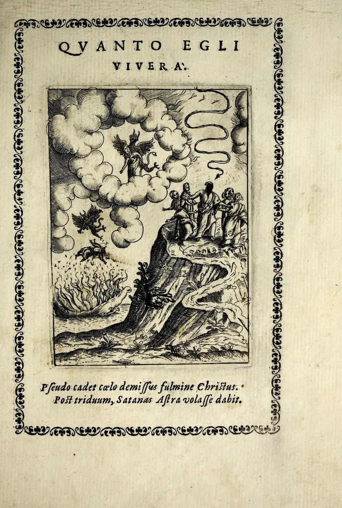 An illustration from Vaso di uerità : nel quale si contengono dodeci resolutioni uere a dodeci importanti dubbi, fatti intorno all'origine, nascita, uita, opere, e morte dell'Antichristo, 1597, leaf 123