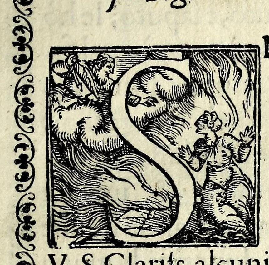 An illustration from Vaso di uerità : nel quale si contengono dodeci resolutioni uere a dodeci importanti dubbi, fatti intorno all'origine, nascita, uita, opere, e morte dell'Antichristo, 1597, leaf 9