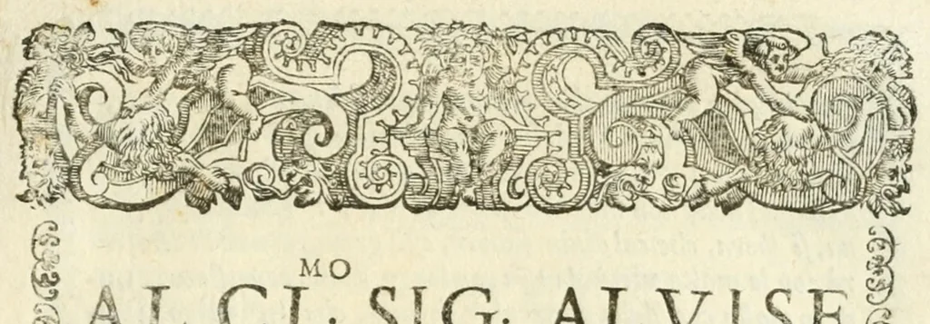 An illustration from Vaticinia, sev, Praedictiones illvstrivm virorvm : sex rotis aere incisis compraensa : de successione Summ. Pontificis Rom., cum declarationibus et annotationibus Hieronymi Ioannini = Vaticini, overo, Predittioni d'hvomini illvstri : comprese in sei rvote intagliate in rame : della successione de i Sommi Pont. Rom., con le dichiarationi et annotationi di Hieronimo Gioanini, 1600, leaf 7