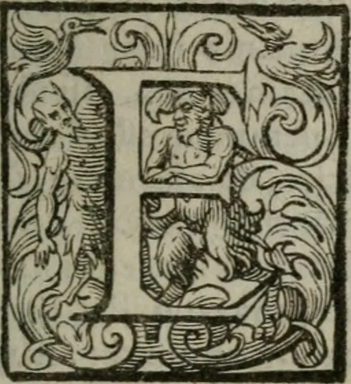 An illustration from Vaticinia, siue Prophetiae abbatis Ioachimi & Anselmi episcopi Marsicani : cum imaginibus aere incisis, correctione et pulcritudine, plurium manuscriptorum exemplariu[m] op[er]e, et uariaru[m] imaginu[m] tabulis, et delineationibu[s], alijs ante hac impressis longè praestantiora : quibus Rota, et Oraculum turcicum maxime considerationis adiecta sunt : vnà cum praefatione, et adnotationibus Paschalini Regiselmi = Vaticinii, ouero Profetie dell'abbate Gioachino, & di Anselmo vescouo di Marsico : con l'imagini intagliate in rame, di correttione, et uaghezza maggiore, che gl'atri sin' hora stampati, per l'aggiuto di molti exemplari scritti à penna, et per le pitture, et disegni di uarie imagini : à qualli è aggionta una Ruota, et un' oracolo Turchesco di grandissima co[n]sideratione : insieme con la prefatione, et annotationi di Pasqualino Regiselmo, 1589, leaf 12