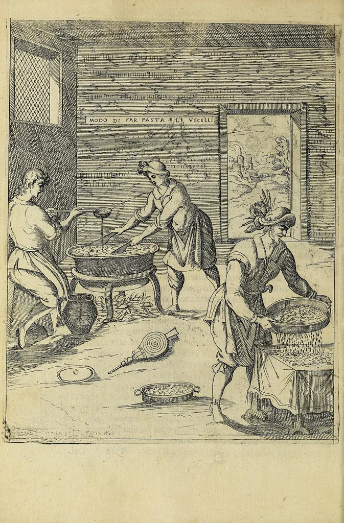 An illustration from Vccelliera, overo, Discorso della natvra, e proprieta di diversi vccelli : e in particolare di qve'che cantano : con il modo di prendergli, conoscergli, alleuargli, e mantenergli : e con le figure cauate dal vero, e diligentemente intagliate in rame dal Tempesta, e dal Villamena, 1622, leaf 22