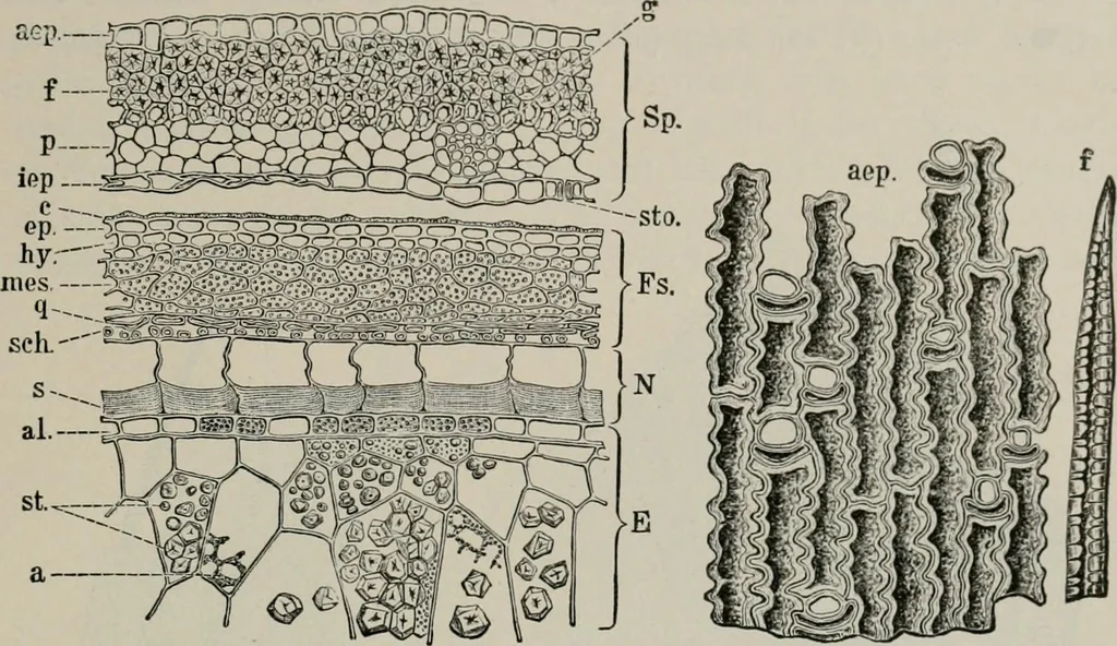 An illustration from The microscopy of vegetable foods, with special reference to the detection of adulteration and the diagnosis of mixtures, 1916, leaf 120
