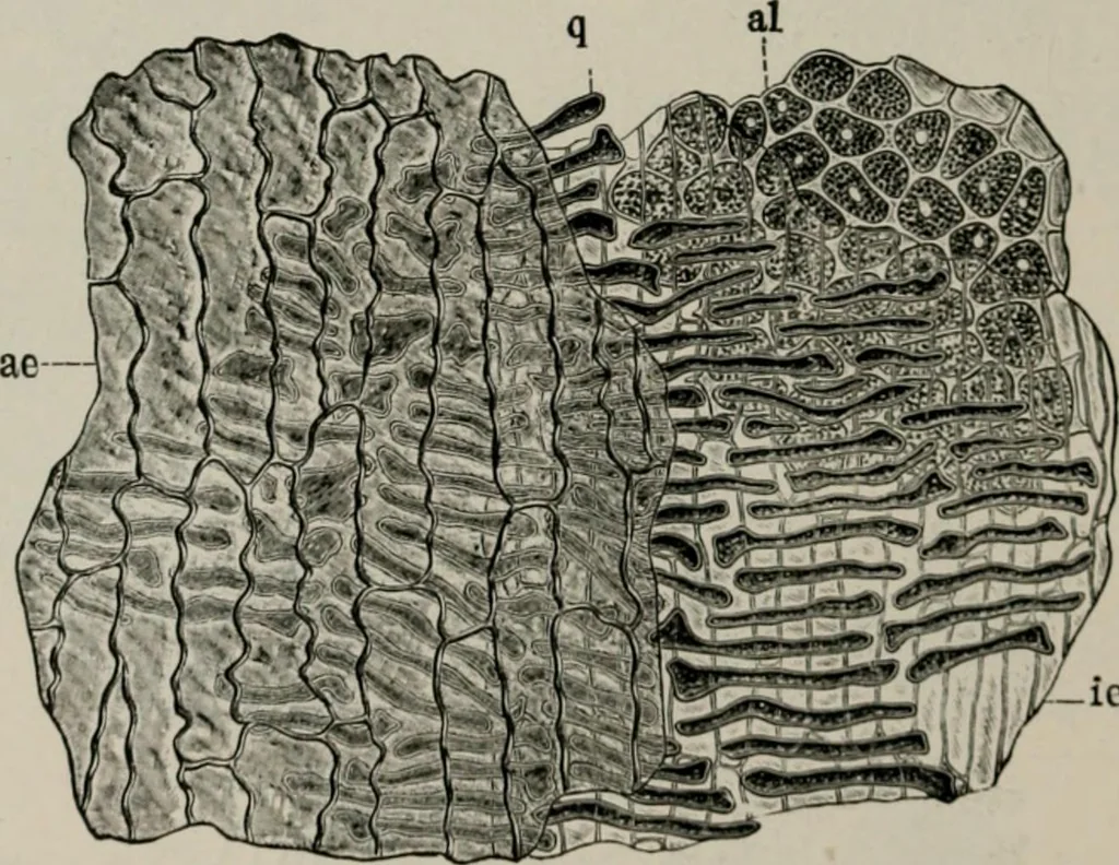 An illustration from The microscopy of vegetable foods, with special reference to the detection of adulteration and the diagnosis of mixtures, 1916, leaf 163