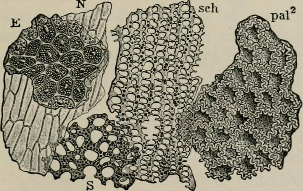 An illustration from The microscopy of vegetable foods, with special reference to the detection of adulteration and the diagnosis of mixtures, 1916, leaf 238