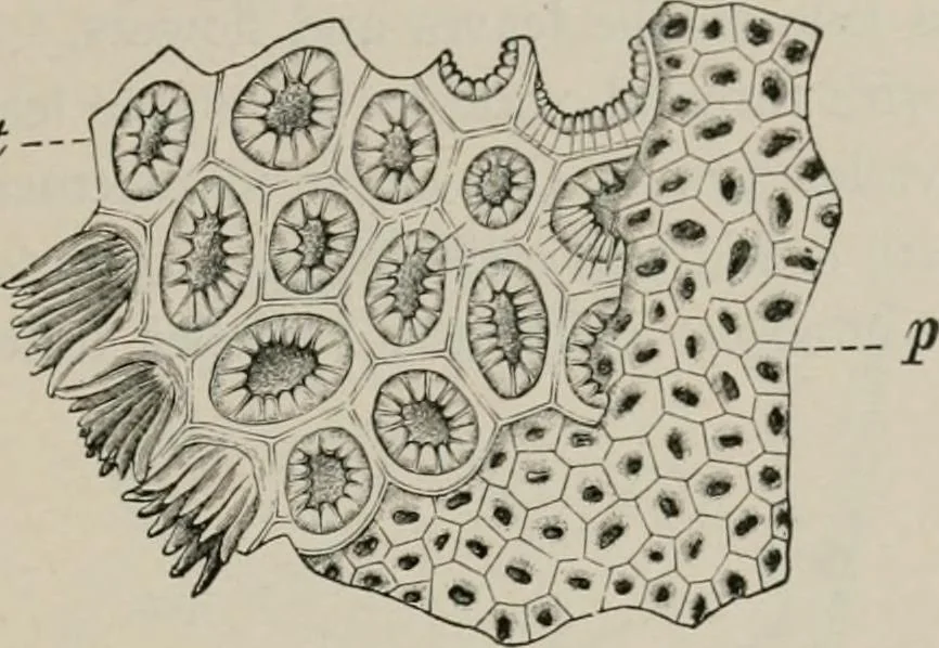An illustration from The microscopy of vegetable foods, with special reference to the detection of adulteration and the diagnosis of mixtures, 1916, leaf 286