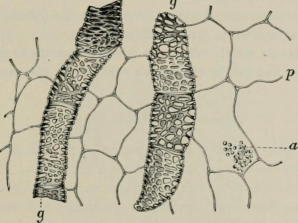 An illustration from The microscopy of vegetable foods, with special reference to the detection of adulteration and the diagnosis of mixtures, 1916, leaf 440