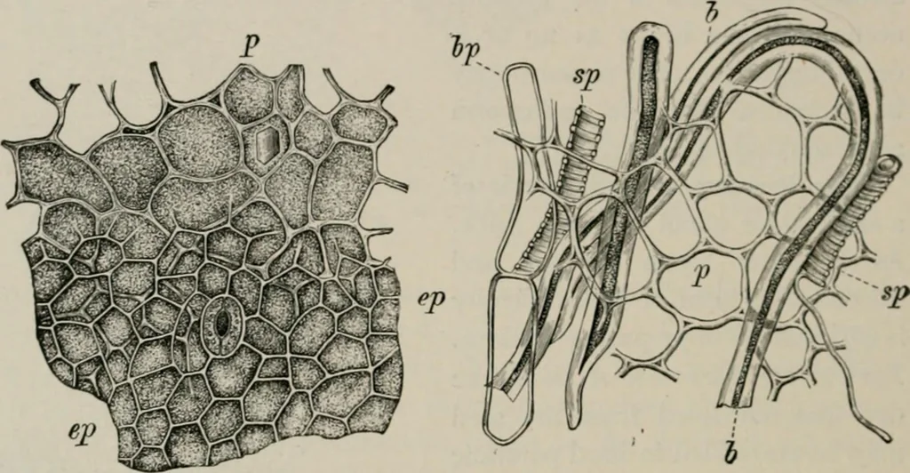 An illustration from The microscopy of vegetable foods, with special reference to the detection of adulteration and the diagnosis of mixtures, 1916, leaf 451