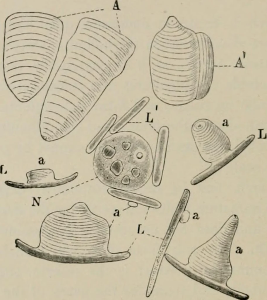 An illustration from The microscopy of vegetable foods, with special reference to the detection of adulteration and the diagnosis of mixtures, 1916, leaf 665
