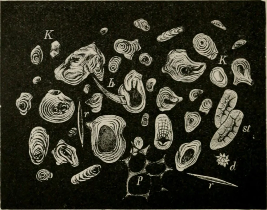 An illustration from The microscopy of vegetable foods, with special reference to the detection of adulteration and the diagnosis of mixtures, 1916, leaf 689