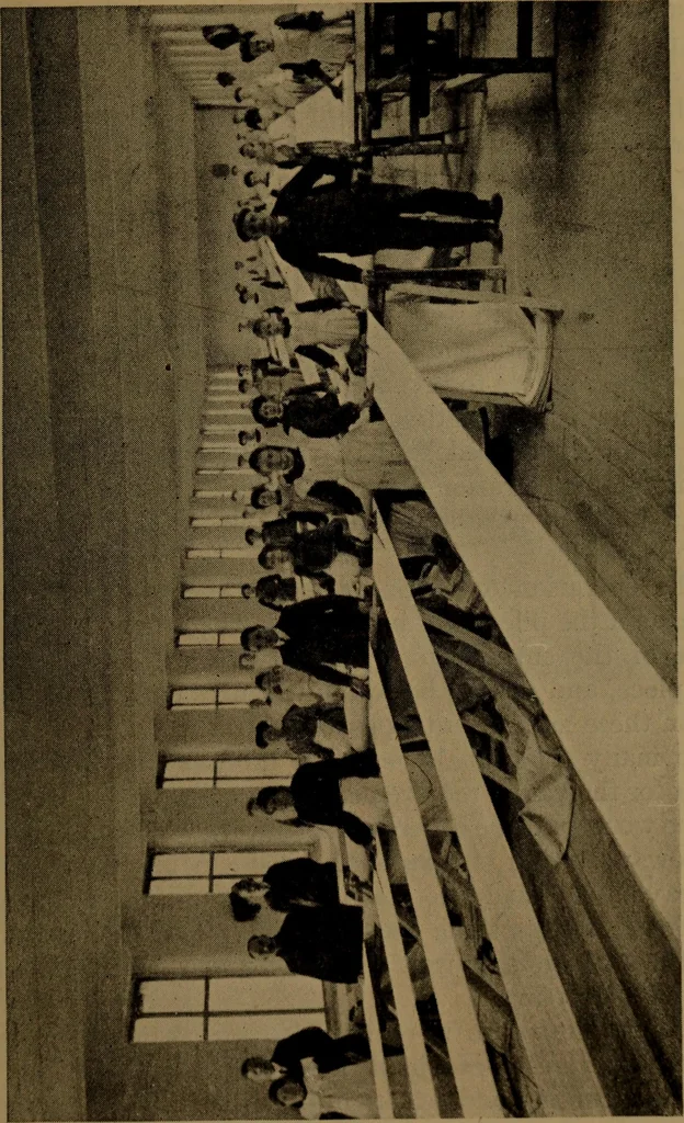 An illustration from The velvet and corduroy industry; a brief account of the various processes connected with the manufacture of cotton pile goods, 1922, leaf 64
