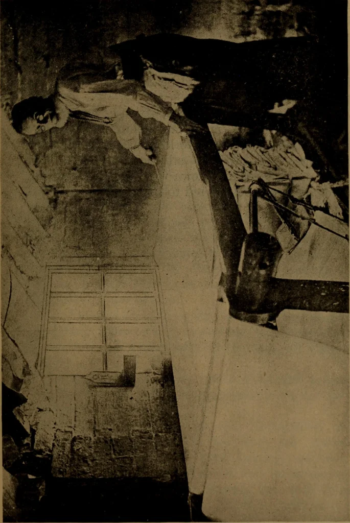An illustration from The velvet and corduroy industry; a brief account of the various processes connected with the manufacture of cotton pile goods, 1922, leaf 66