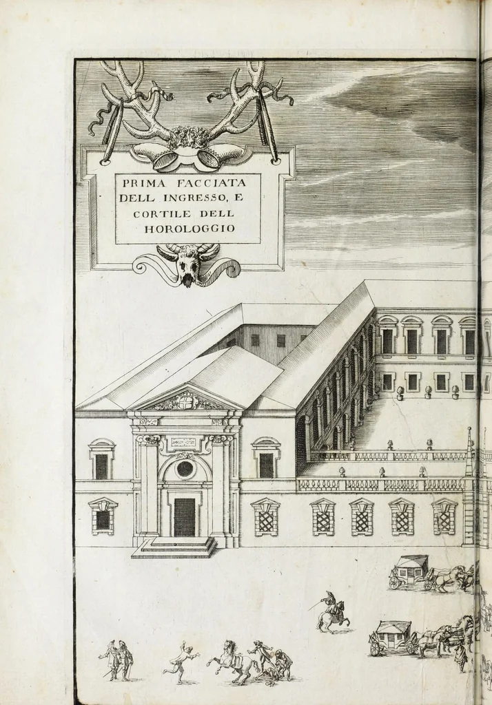 An illustration from Venaria Reale : palazzo di piacere, e di caccia, ideato dall'altezza reale di Carlo Emanvel II, duca di Sauoia, re di Cipro &c., 1674, leaf 138