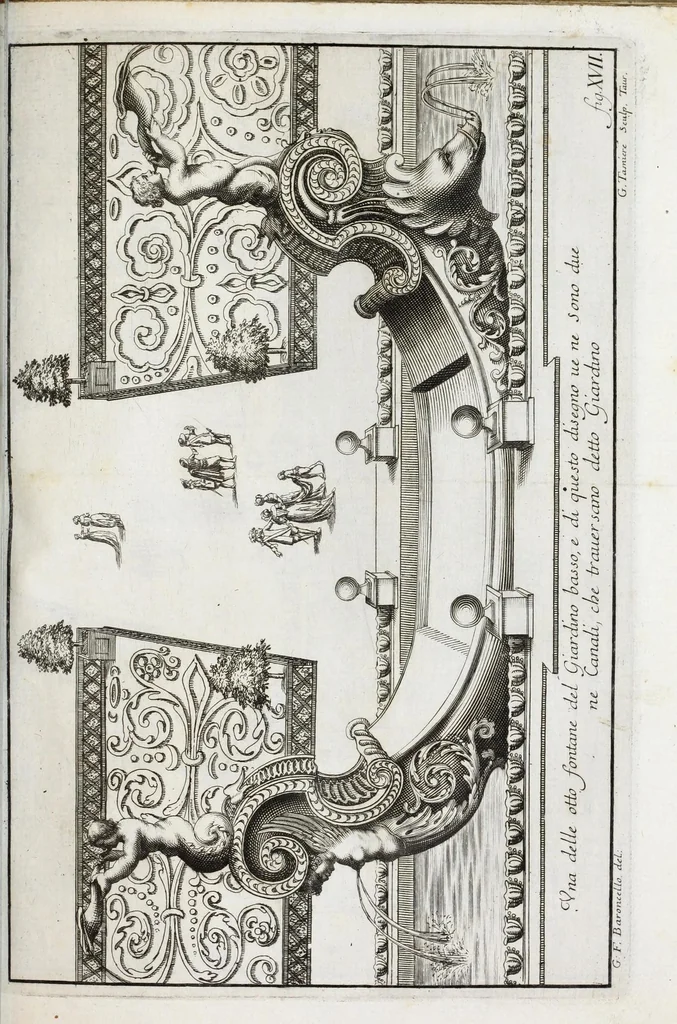 An illustration from Venaria Reale : palazzo di piacere, e di caccia, ideato dall'altezza reale di Carlo Emanvel II, duca di Sauoia, re di Cipro &c., 1674, leaf 181