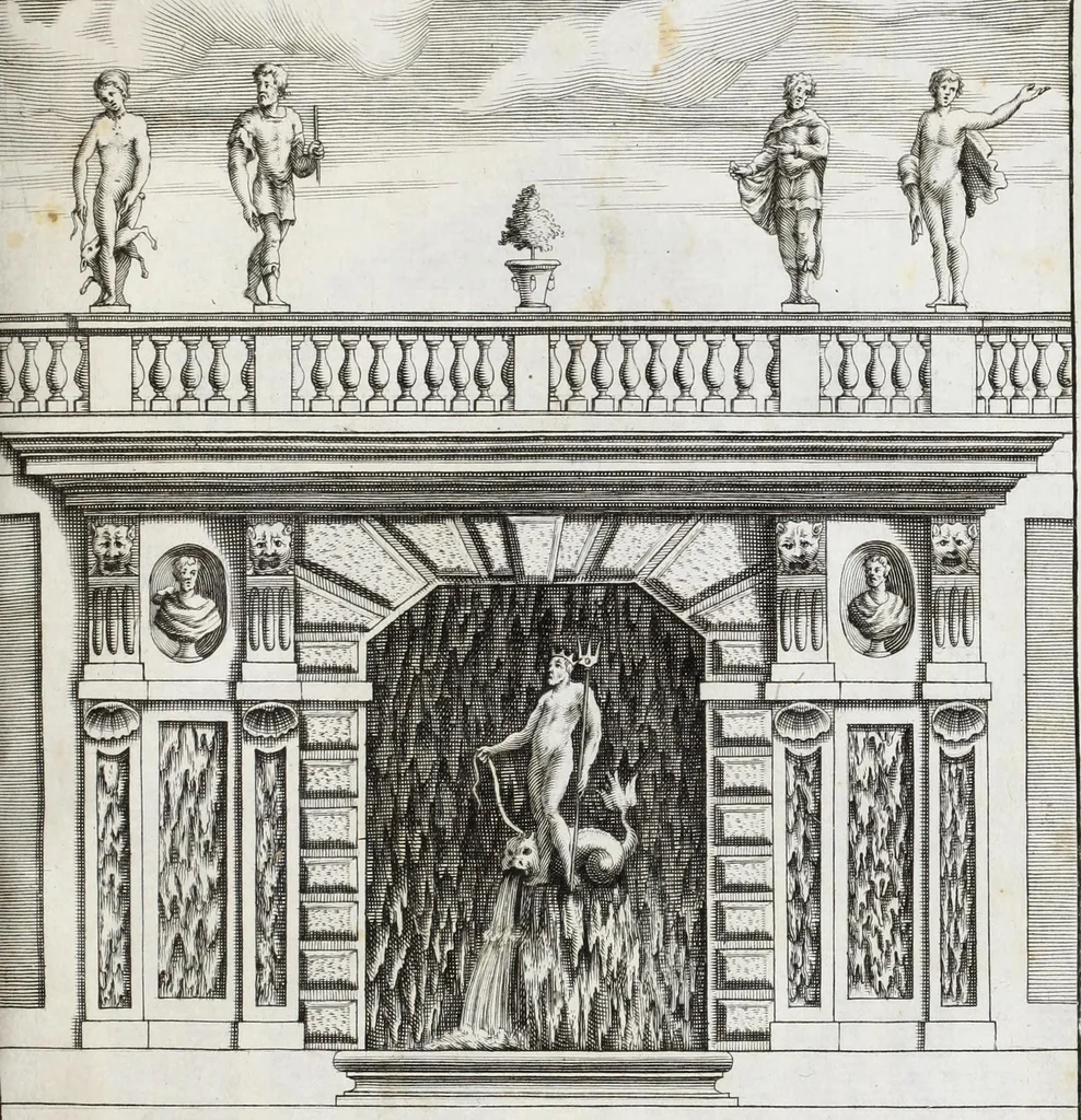 An illustration from Venaria Reale : palazzo di piacere, e di caccia, ideato dall'altezza reale di Carlo Emanvel II, duca di Sauoia, re di Cipro &c., 1674, leaf 187
